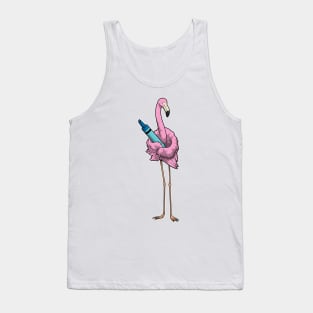 Flamingo Pupil Crayon School Tank Top